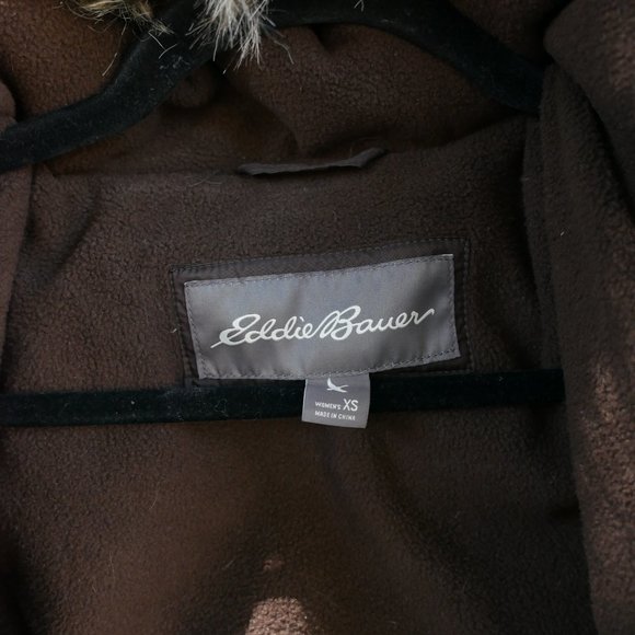 Eddie Bauer Women's Brown Duffle Lodge Coat - Picture 6 of 16